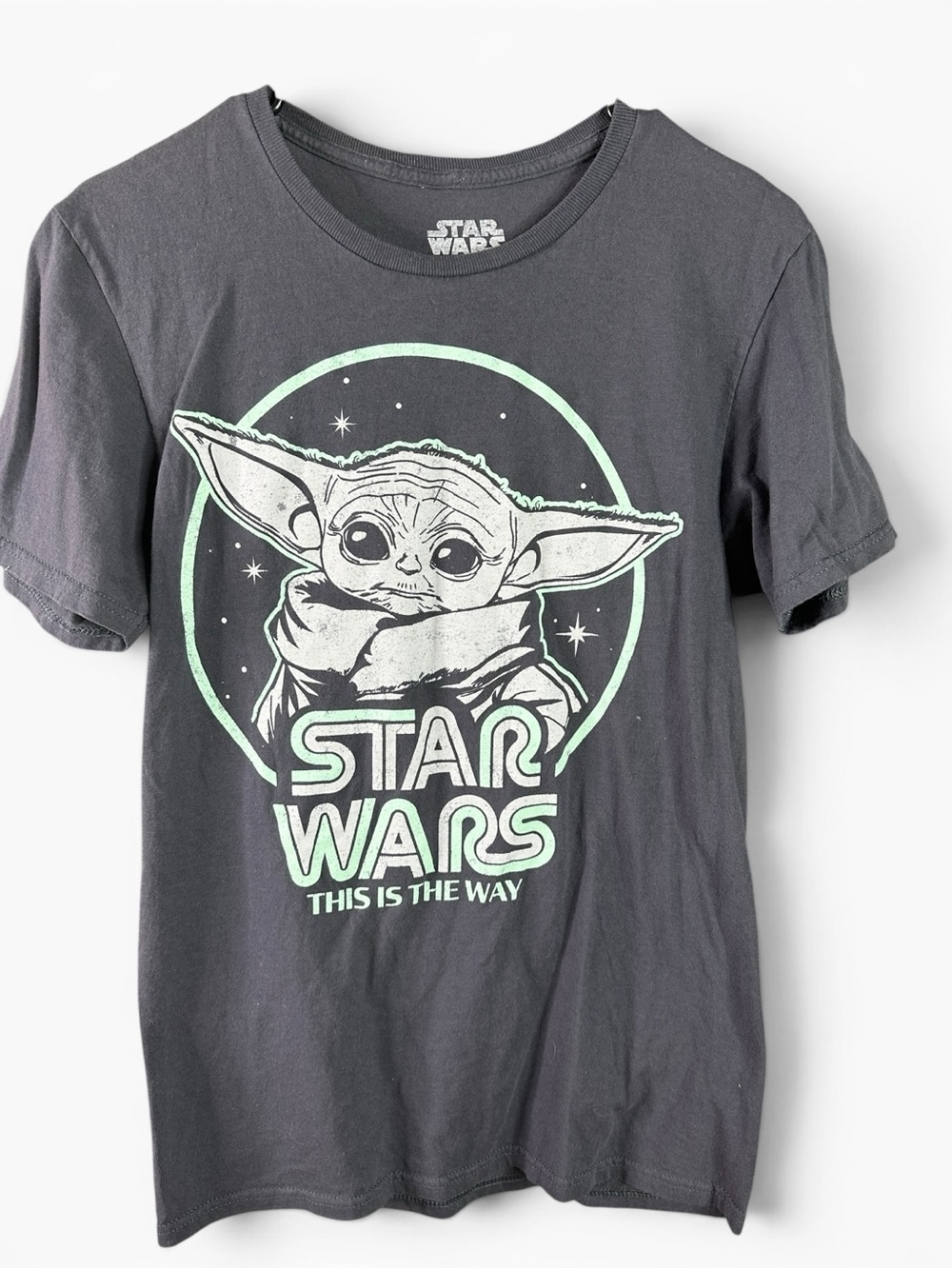 MAD Engine Star Wars Baby Yoda Graphic Tee - Charcoal